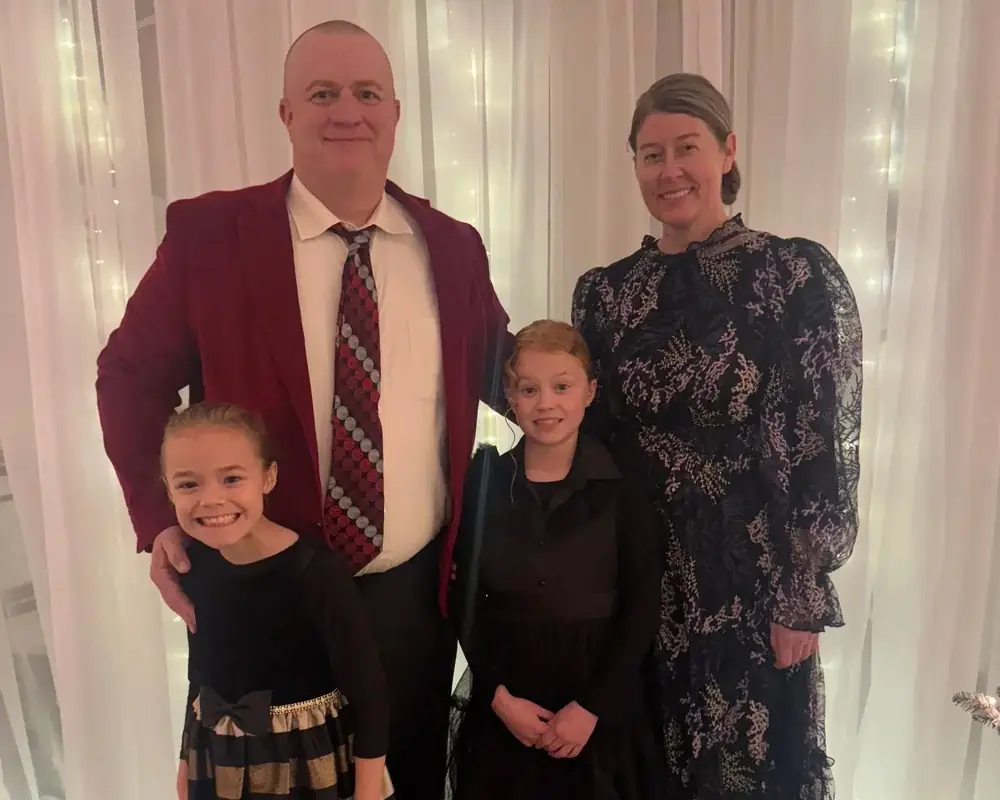 Randy Domingue and family
